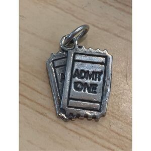 .925 Tickets #movie #theatre Sterling Silver Jewelry Charm
